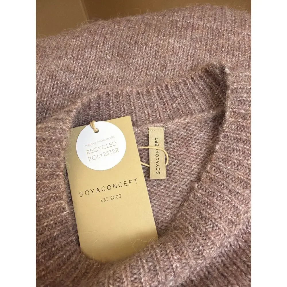NWT Soya Concept Mauve Crew Neck Sweater Size XS #0434